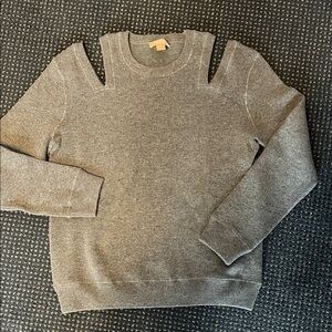 Michael Kors Collection Charcoal Off-the-Shoulder Sweater